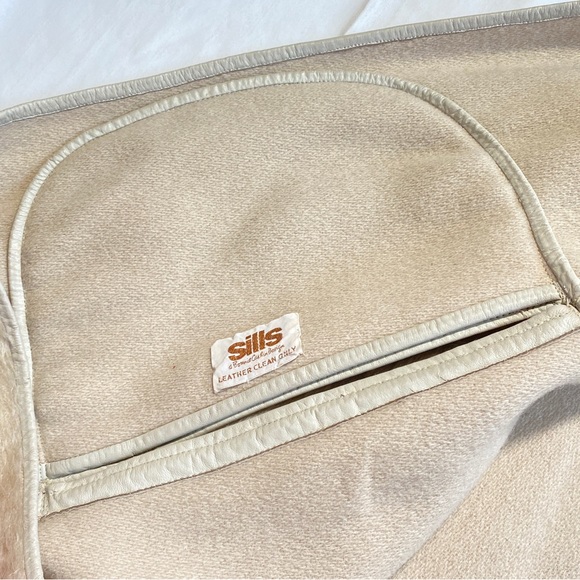 Sills Cream Color Mohair and Leather Reversible Cape with Pockets - Picture 6 of 16